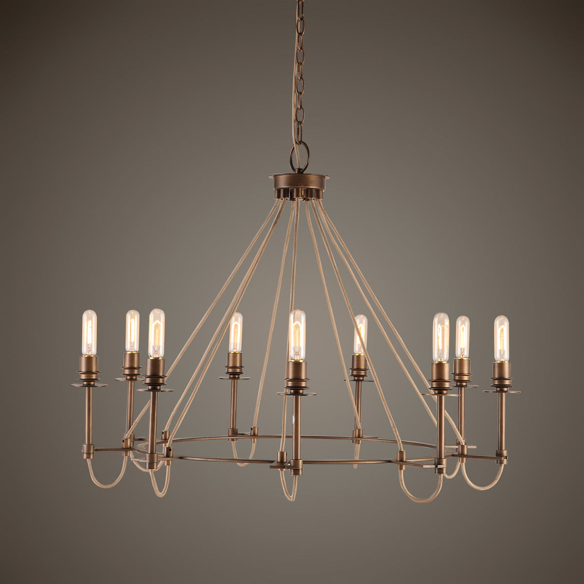 Uttermost Lyndhurst Industrial 9 Light Chandelier