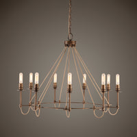 Uttermost Lyndhurst Industrial 9 Light Chandelier