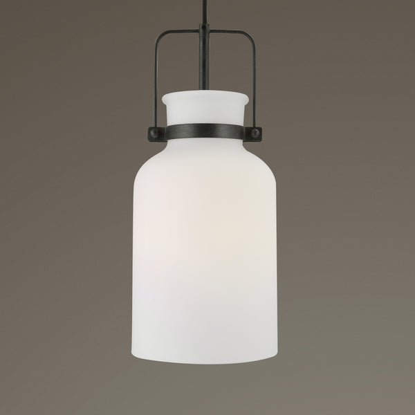 Uttermost Lansing White 1 Light Mini Pendant