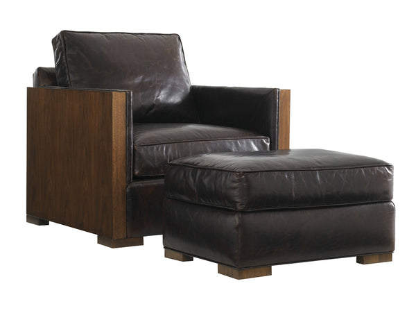 Edgemere Leather Ottoman