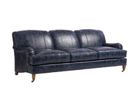 Sydney Leather Sofa With Brass Caster