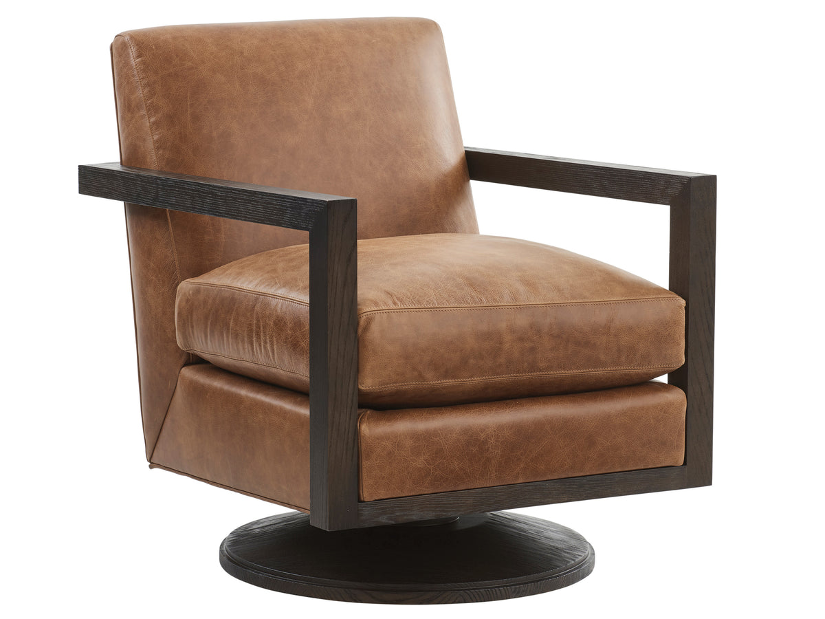 Willa Leather Swivel Chair