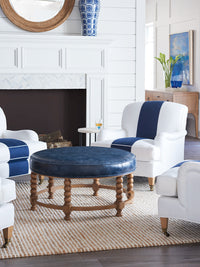 Naples Leather Cocktail Ottoman