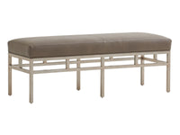 Lucca Leather Metal Bench