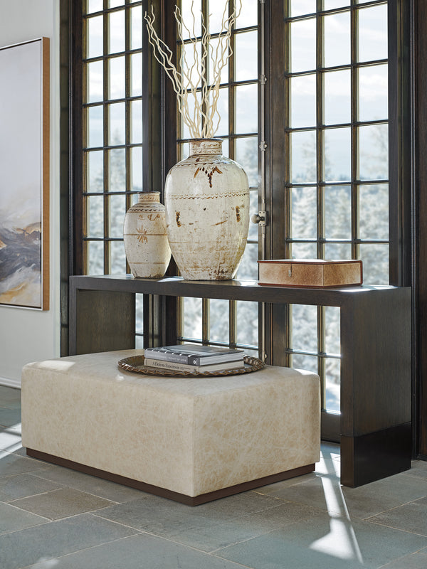 Sterling Leather Ottoman