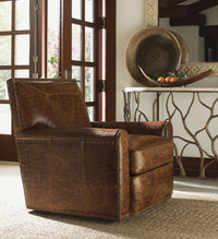 Stirling Park Leather Swivel Chair