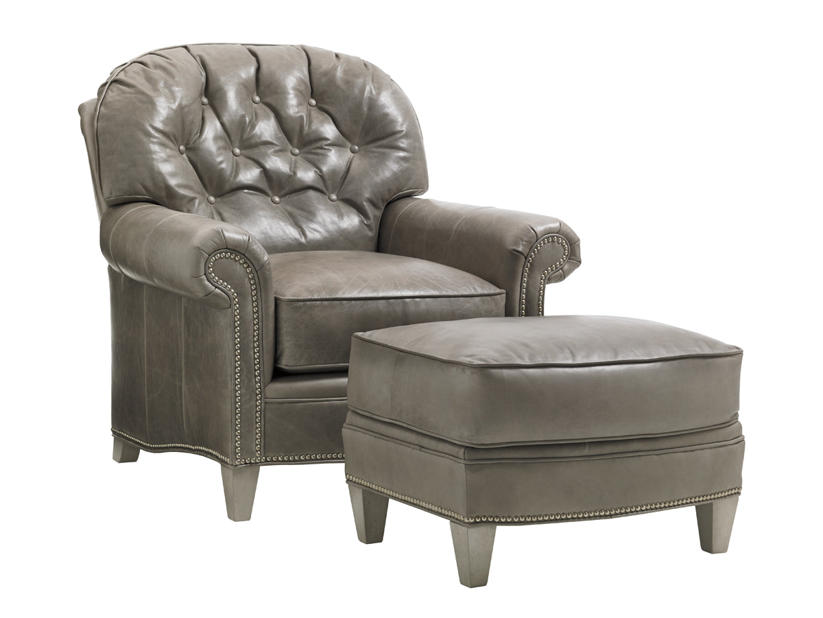 Bayville Leather Ottoman