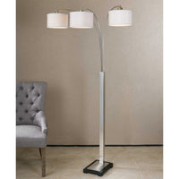 Uttermost Bradenton Nickel 3 Light Floor Lamp