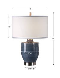 Uttermost Sylvaine Blue-Gray Glaze Lamp