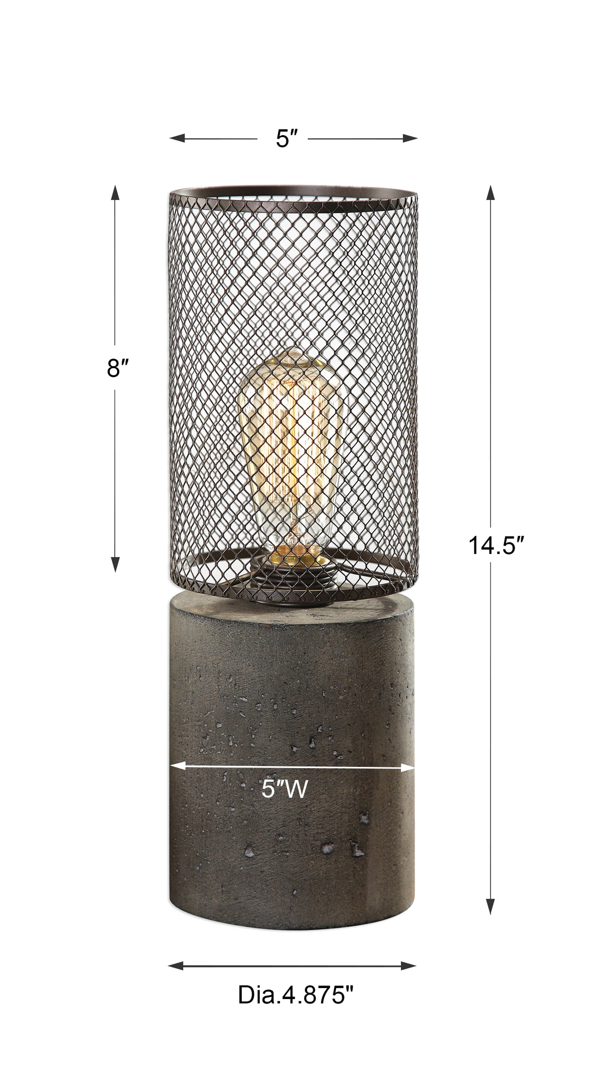 Uttermost Ledro Thick Concrete Lamp