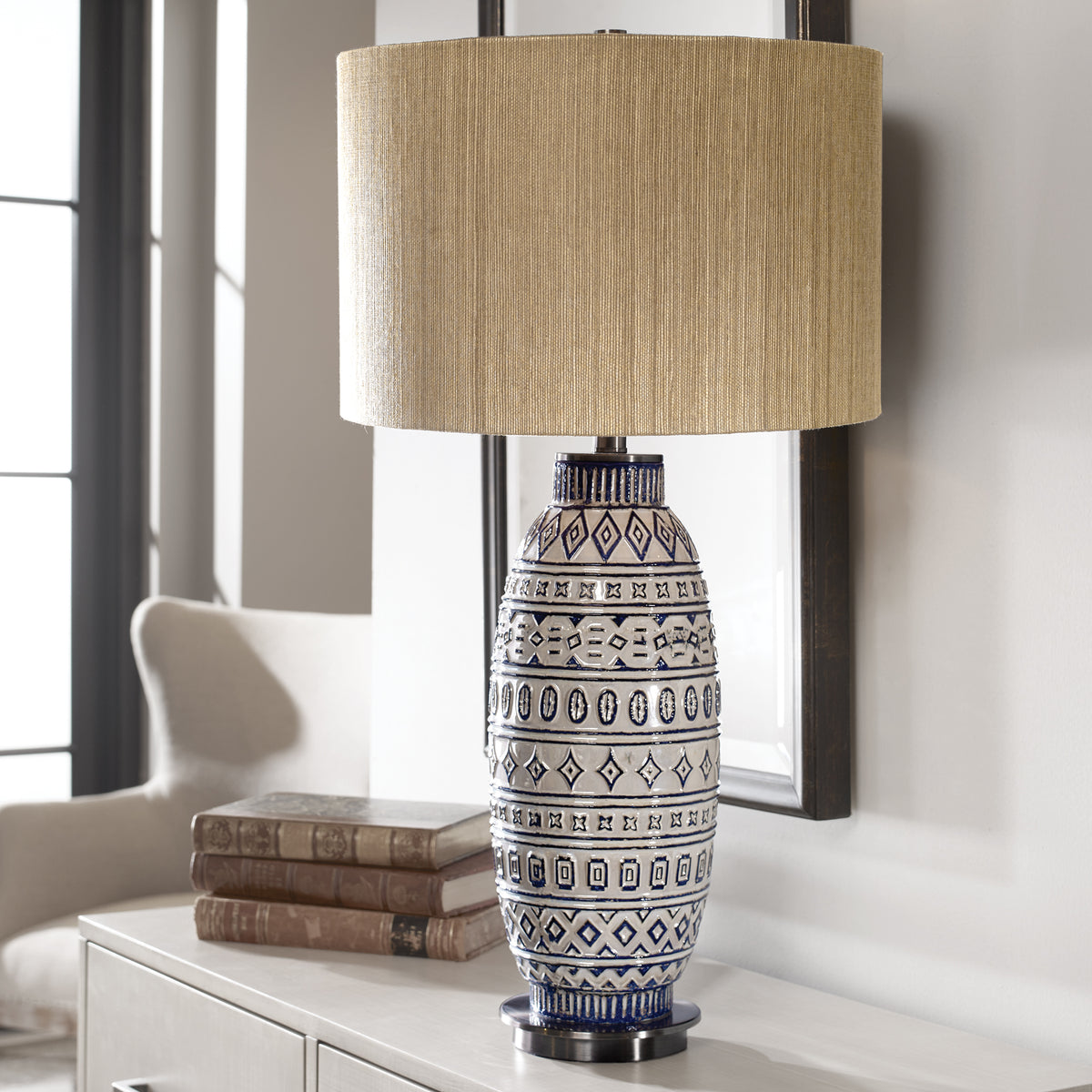 Uttermost Lokni Aged Ivory Table Lamp