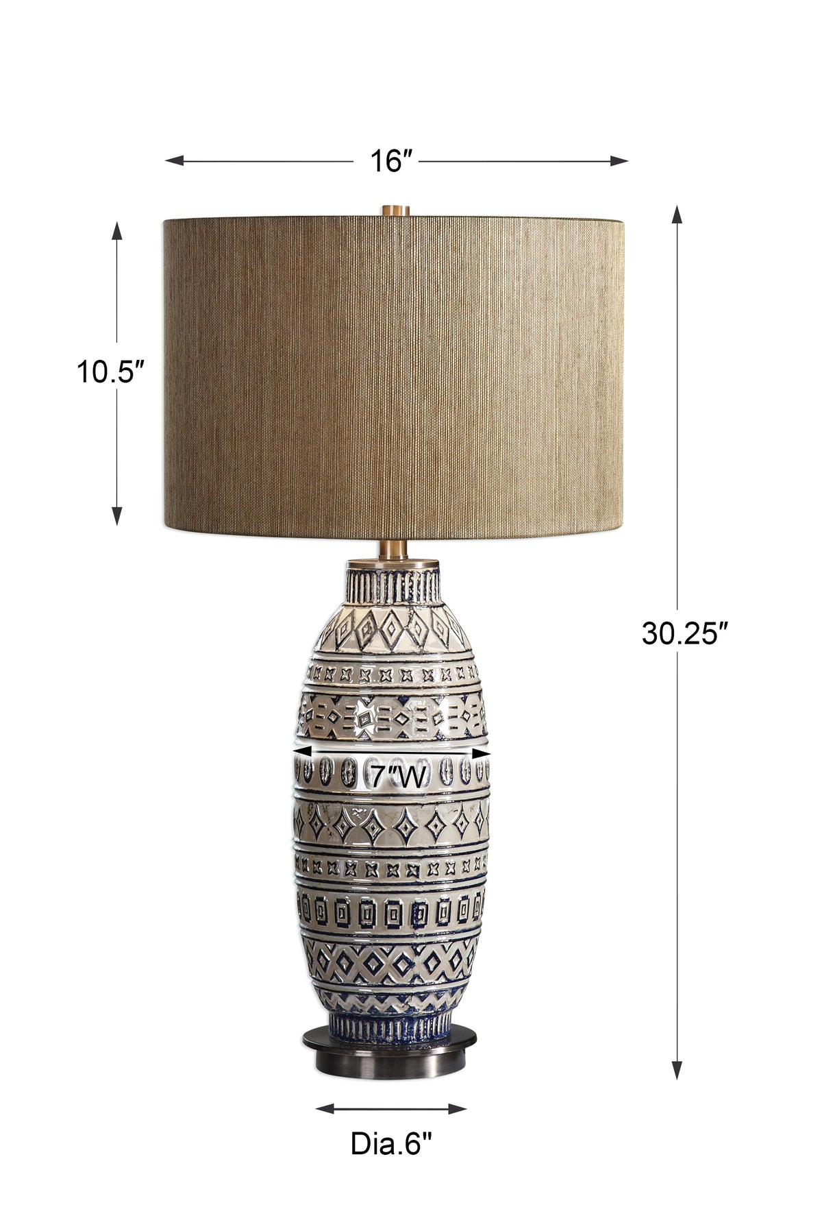 Uttermost Lokni Aged Ivory Table Lamp