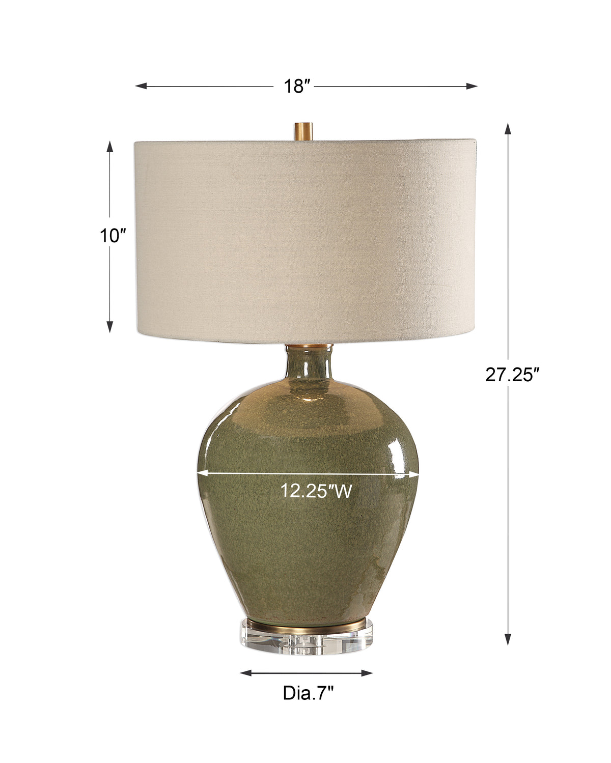 Uttermost Elva Emerald Table Lamp