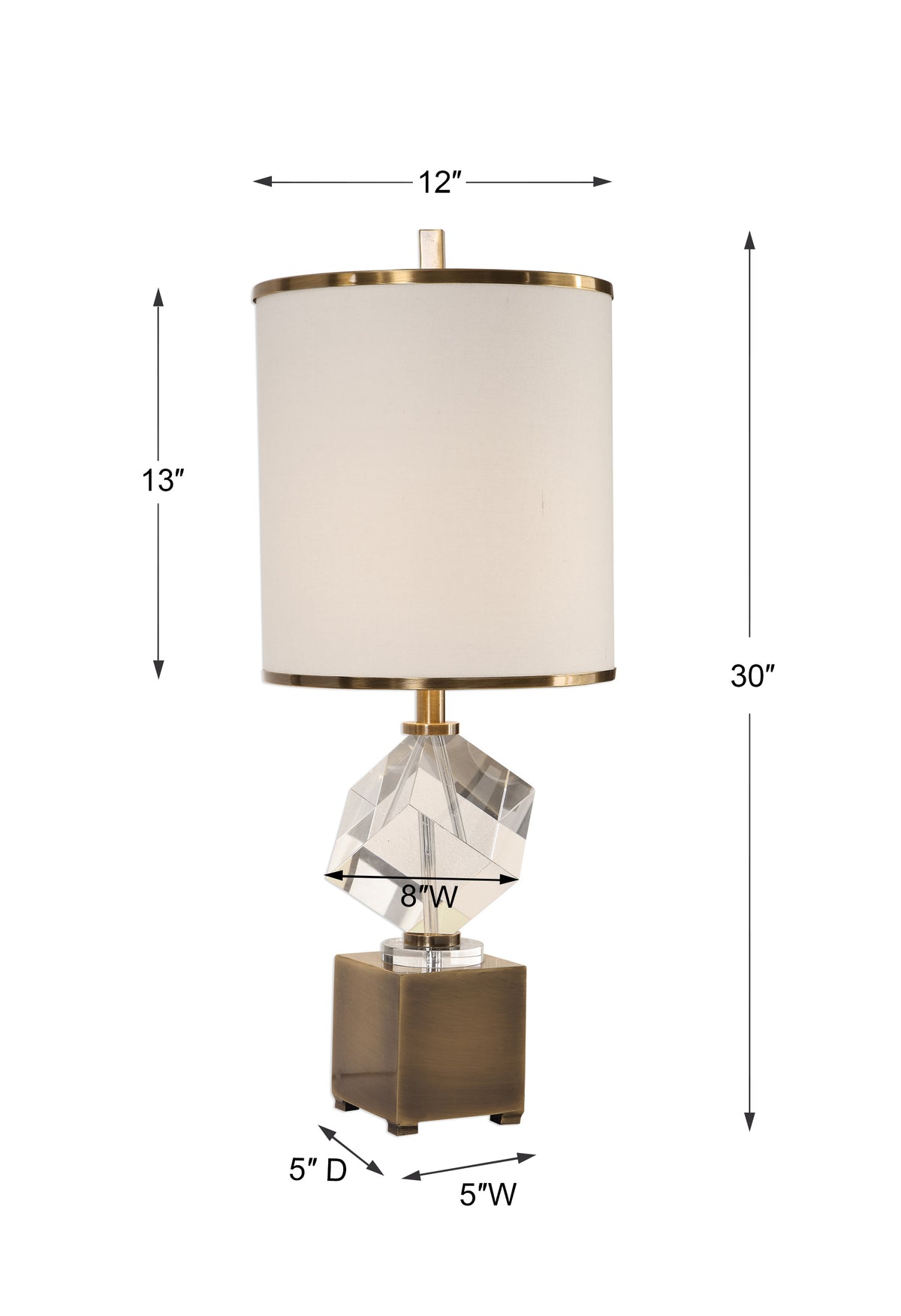 Uttermost Cristino Crystal Cube Lamp