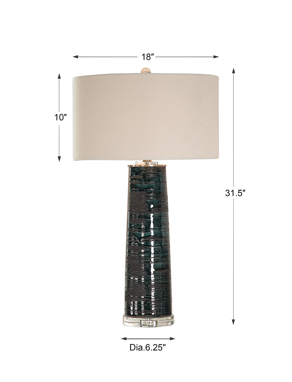 Uttermost Chamila Dark Charcoal Lamp