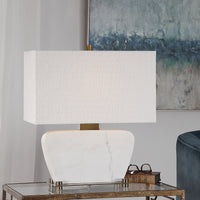 Uttermost Genessy White Marble Table Lamp