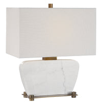 Uttermost Genessy White Marble Table Lamp