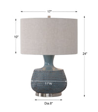 Uttermost Hearst Blue Glaze Table Lamp