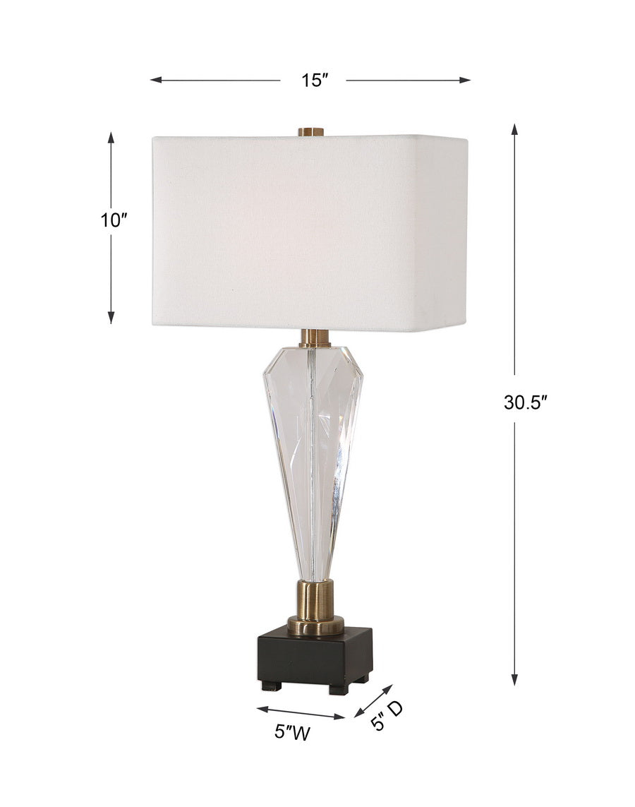 Uttermost Cora Geometric Crystal Table Lamp