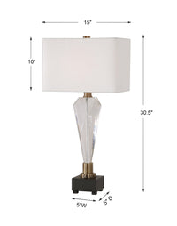 Uttermost Cora Geometric Crystal Table Lamp