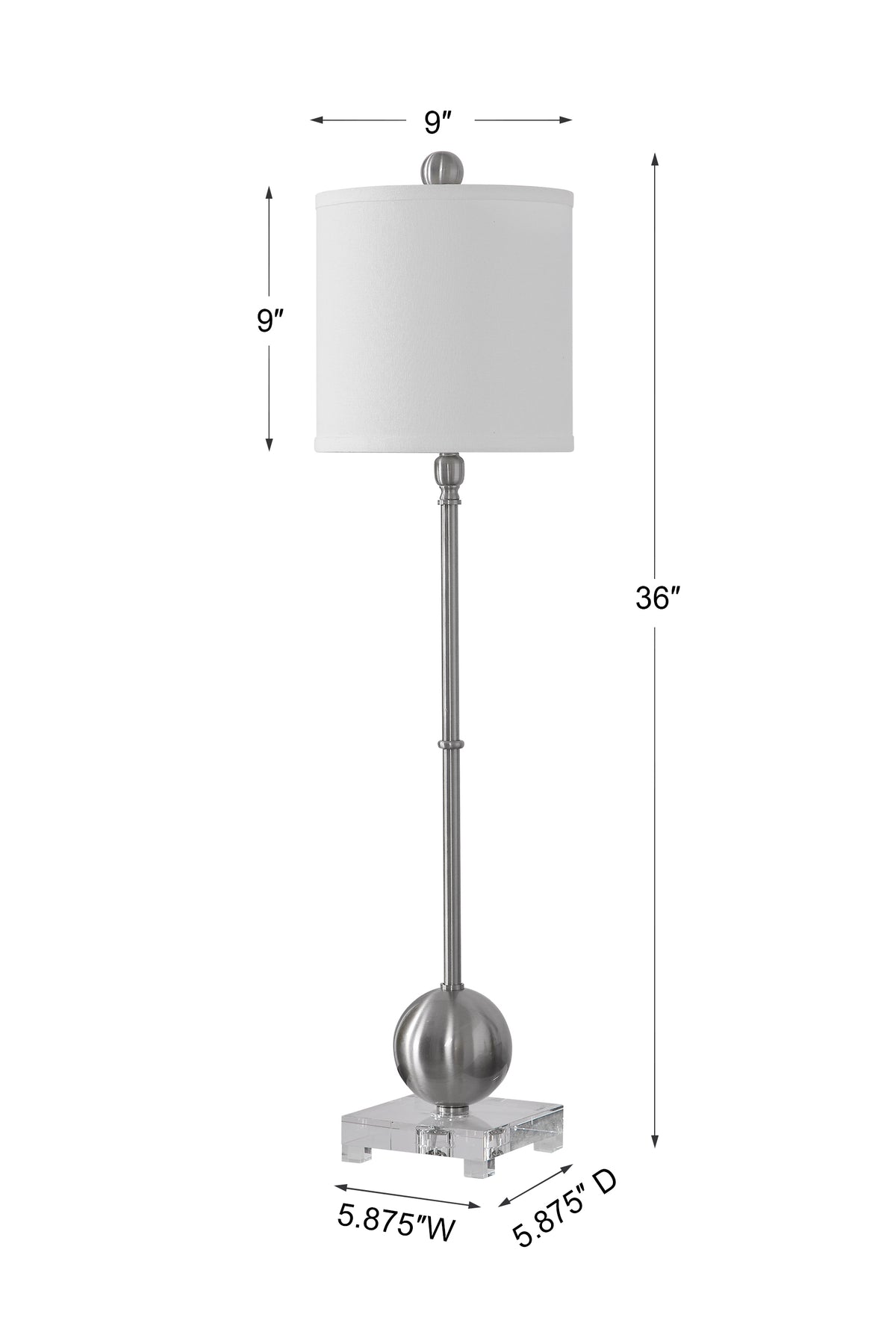 Uttermost Laton Silver Buffet Lamp