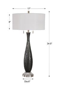 Uttermost Jothan Frosted Black Table Lamp