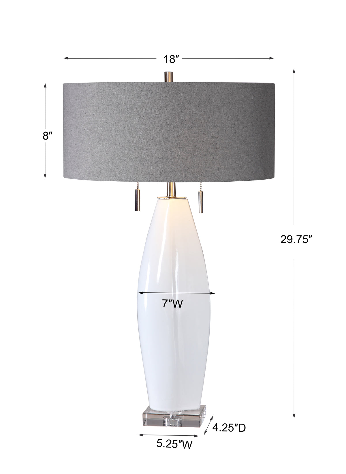 Uttermost Laurie White Ceramic Table Lamp