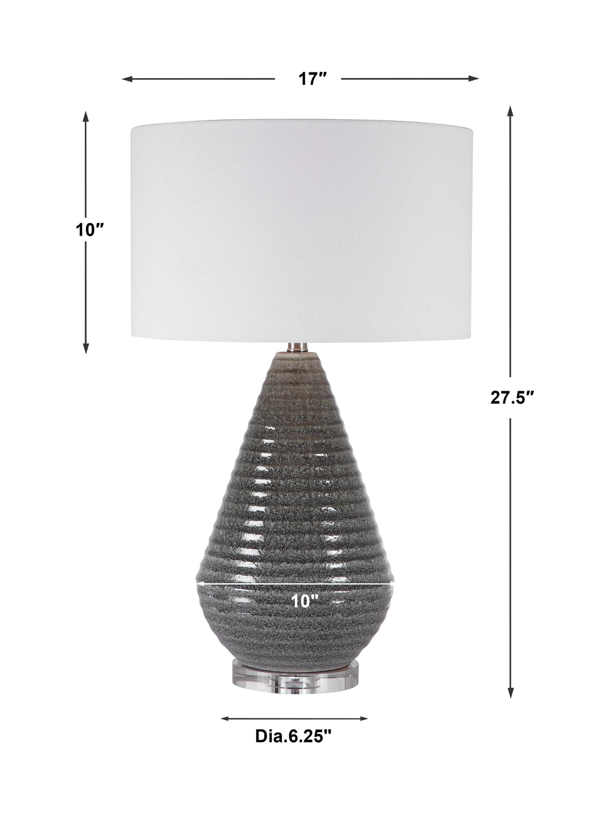 Uttermost Carden Smoke Gray Table Lamp