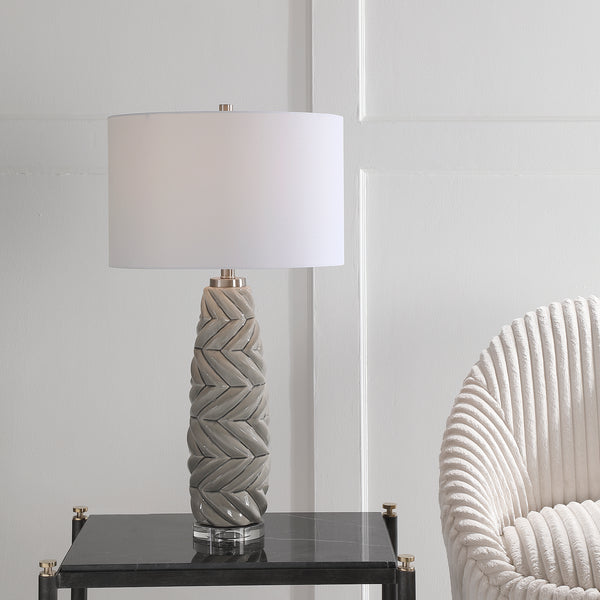 Uttermost Kari Light Gray Table Lamp