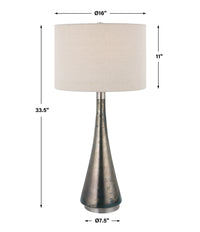 Uttermost Contour Metallic Glass Table Lamp