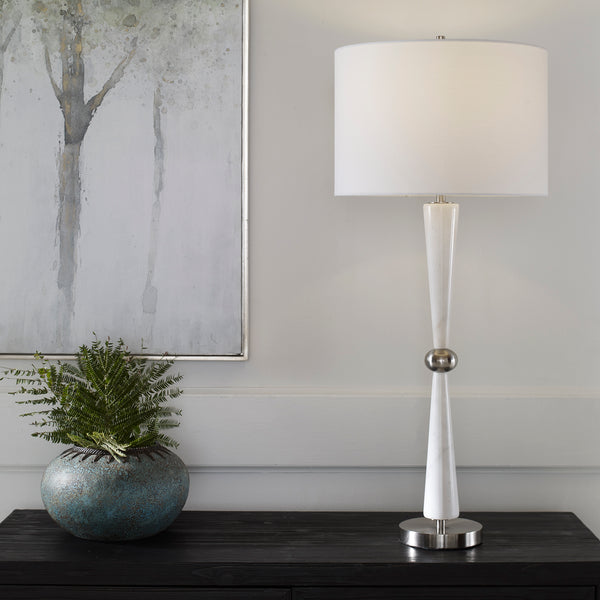 Uttermost Hourglass White Table Lamp