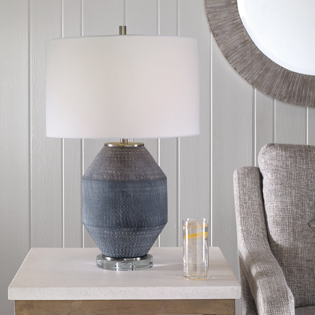 Uttermost Blackjack Charcoal Table Lamp