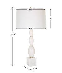 Uttermost Regalia White Marble Table Lamp