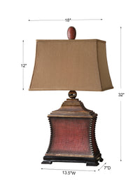 Uttermost Pavia Red Table Lamp
