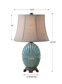Uttermost Seashell Blue Buffet Lamp