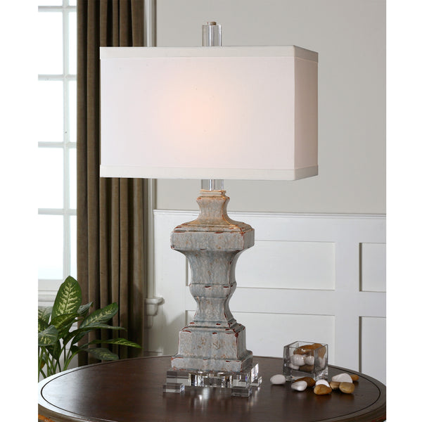Uttermost San Marcello Blue Glaze Lamp