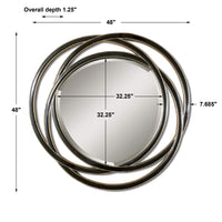 Uttermost Odalis Entwined Circles Black Mirror