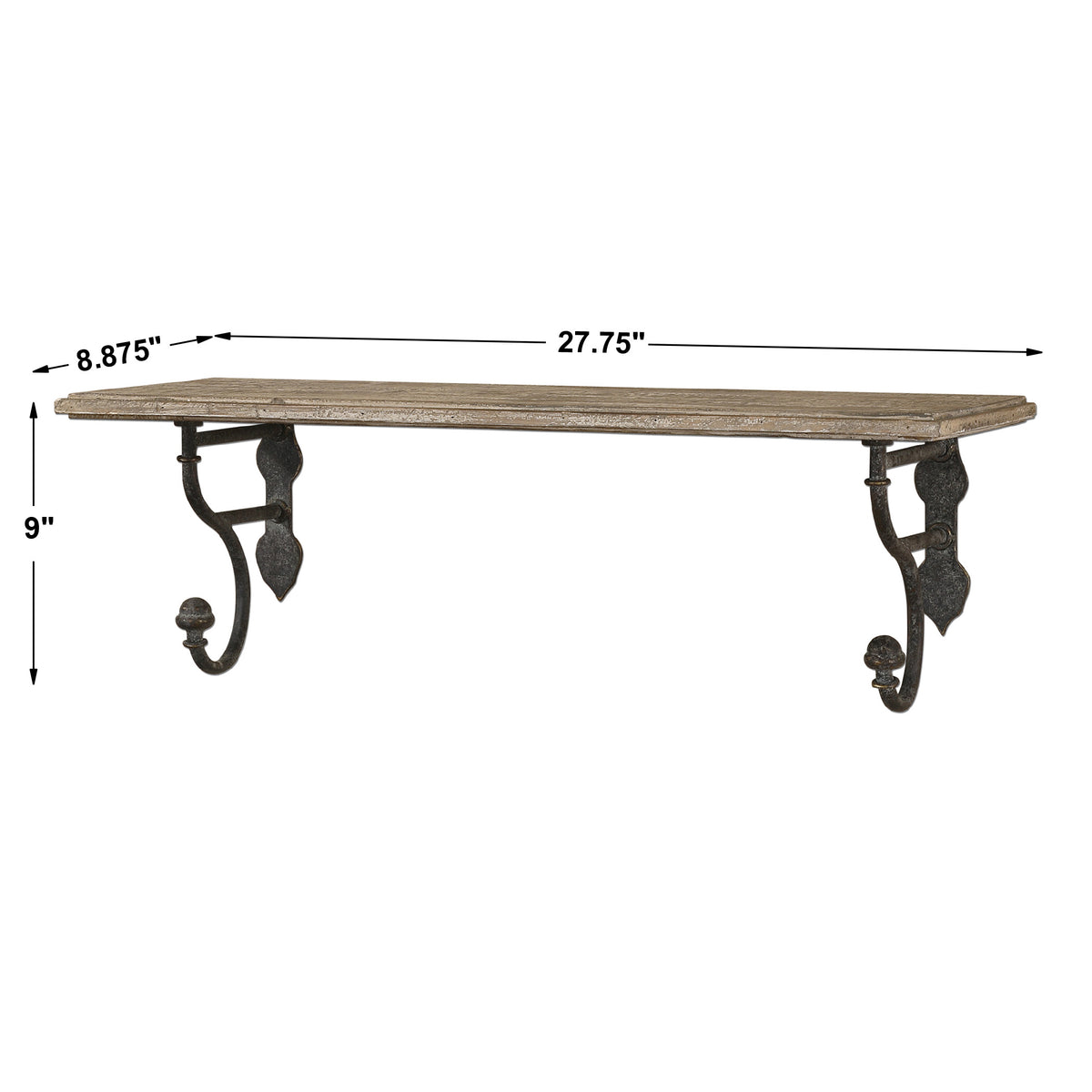 Uttermost Gualdo Aged Wood Shelf