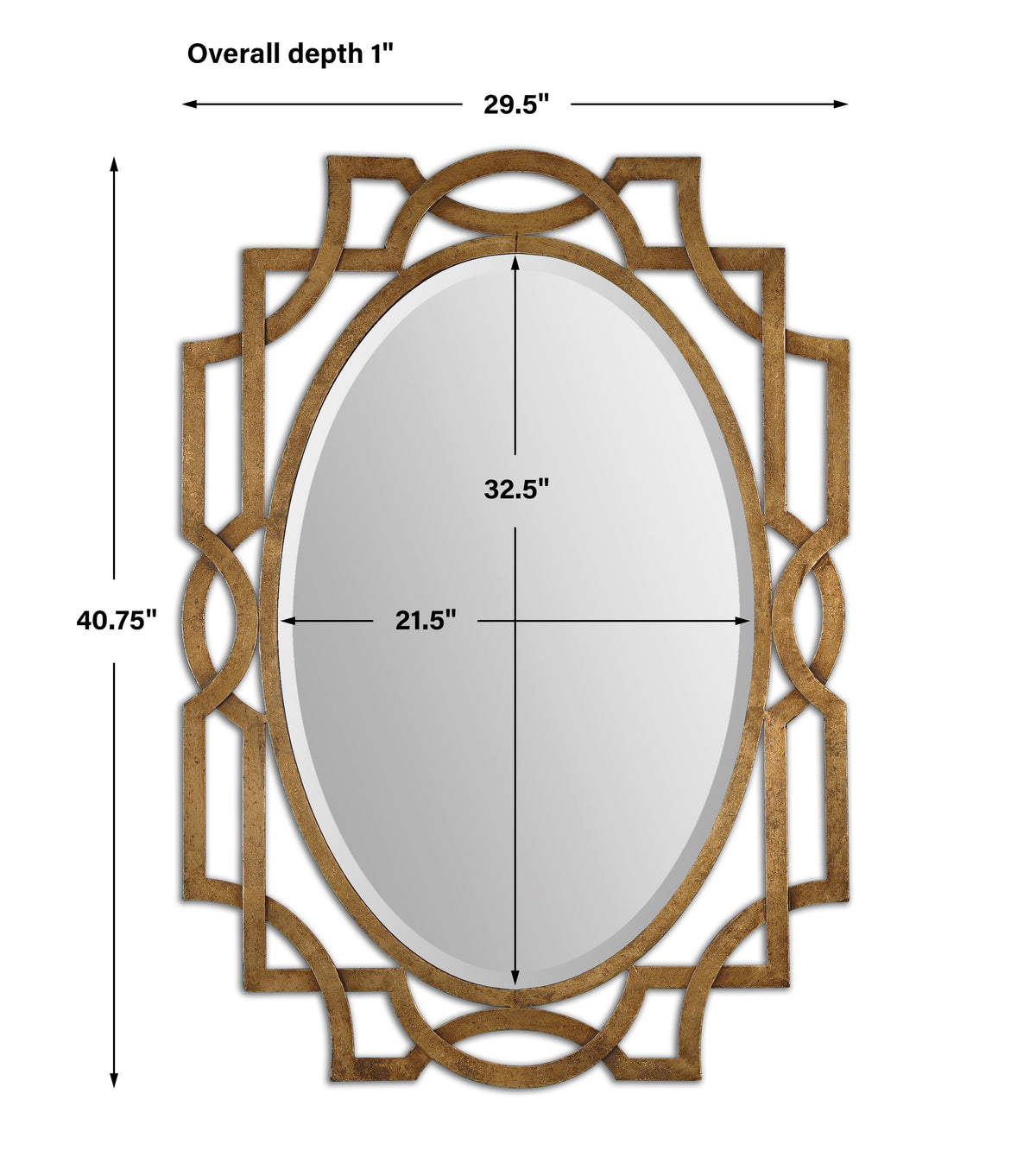 Uttermost Margutta Gold Oval Mirror