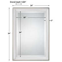 Uttermost Lahvahn White Silver Mirror