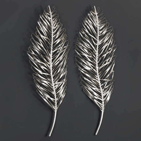 Uttermost Leaflets Silver Wall Art S/2