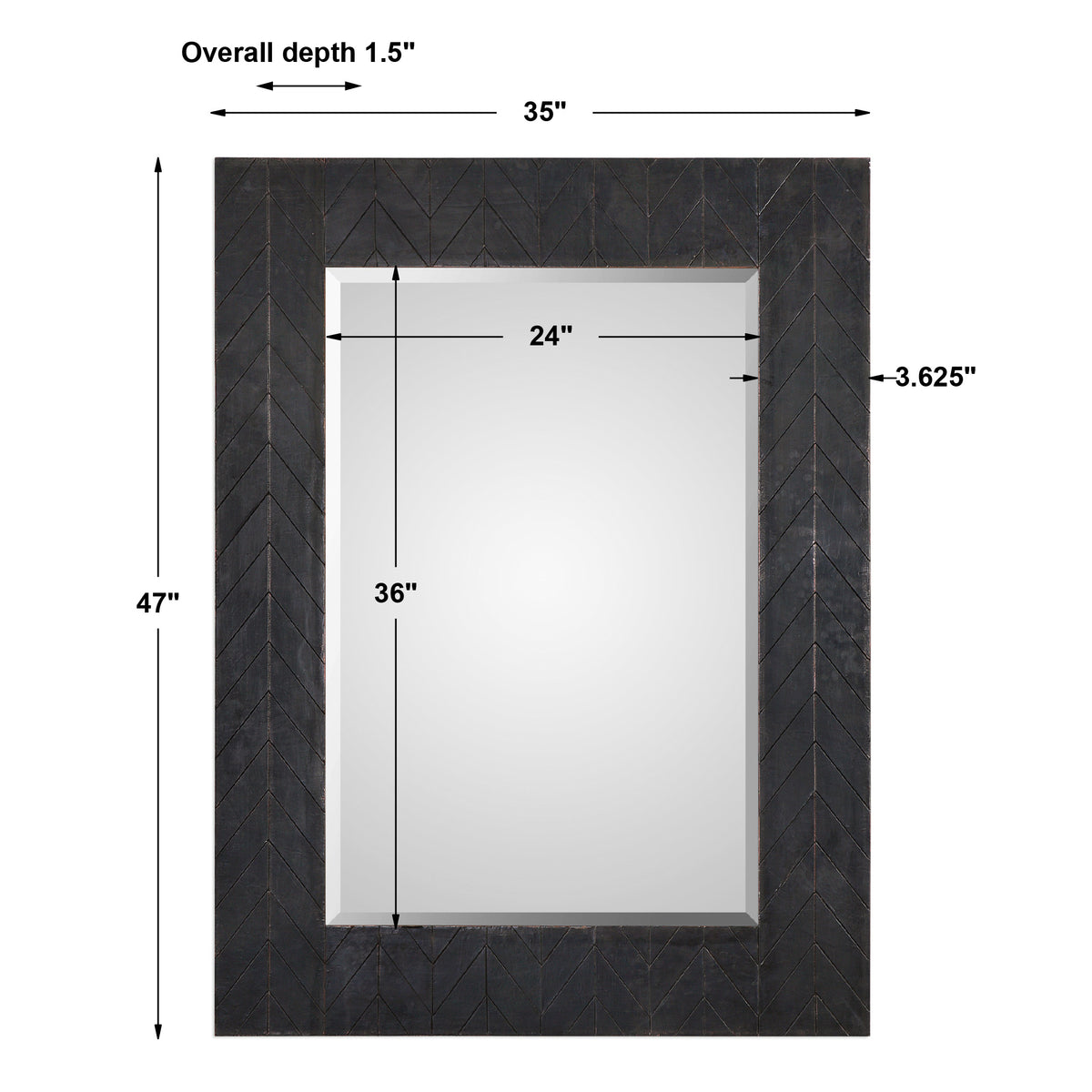 Uttermost Caprione Oxidized Dark Copper Mirror
