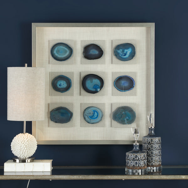 Uttermost Cerulean Blue Stone Shadow Box