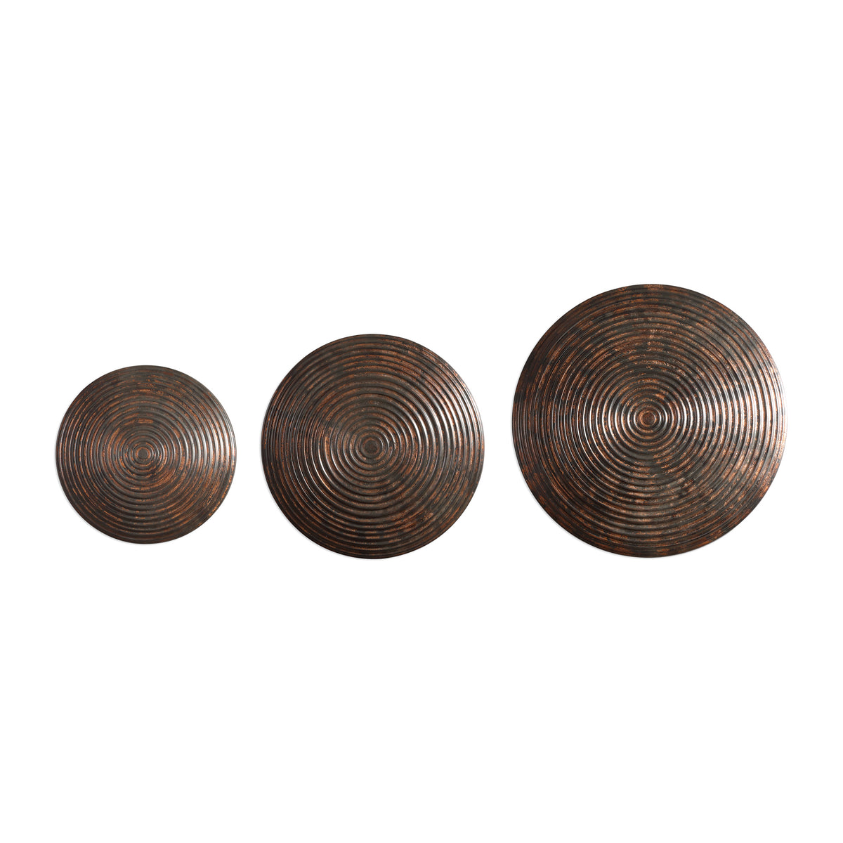 Uttermost Hanneli Ribbed Bronze Circles S/3