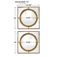 Uttermost Gaza Gold Square Mirrors Set/2