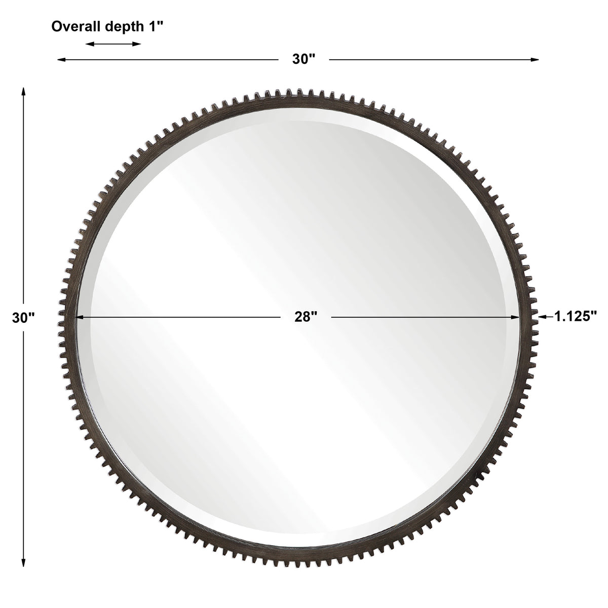Uttermost Werner Round Gear Mirror