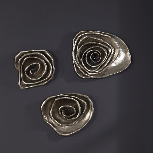 Uttermost Amalie Metal Spiral Wall Decor, S/3