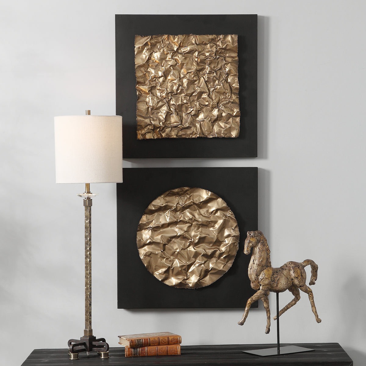 Uttermost Boaz Gold Wall Decor, Set/2