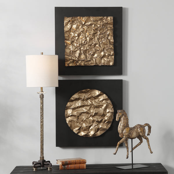 Uttermost Boaz Gold Wall Decor, Set/2