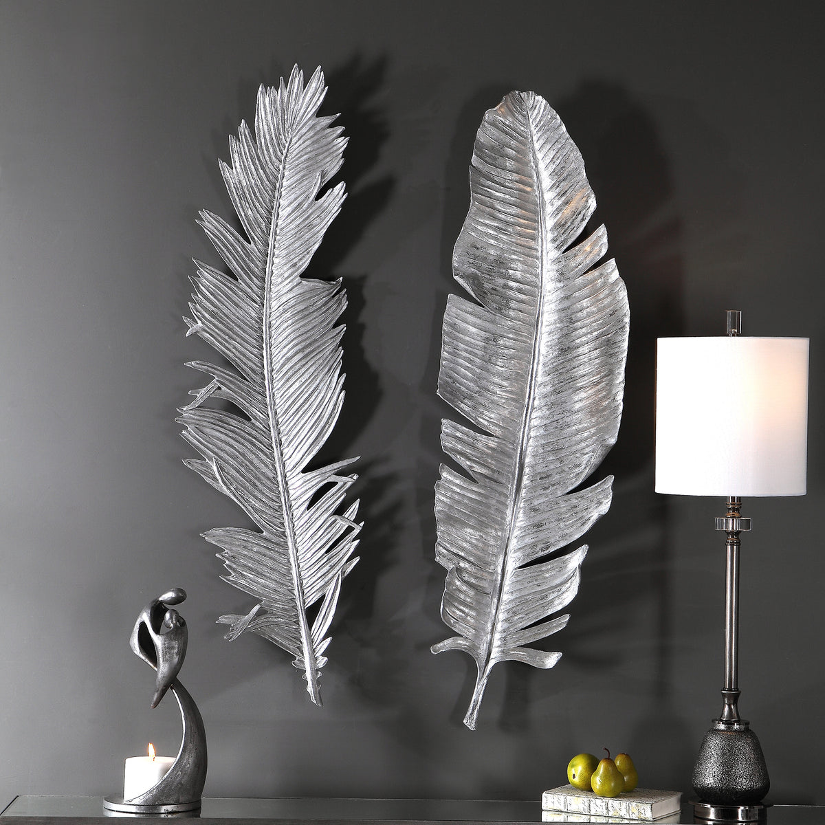 Uttermost Sparrow Silver Wall Decor S/2